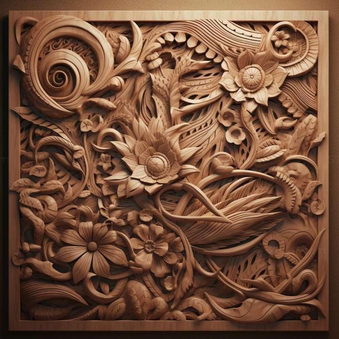 Patterns and decorations (Rendering 2, PATTERN_434) 3D models for cnc